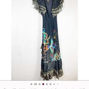 Camilla gorgers Elegant Black and Gold Women's Dress XS